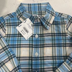 JANIE and Jack Plaided button down Shirt NEW WITH TAGS. Original price 36.00.